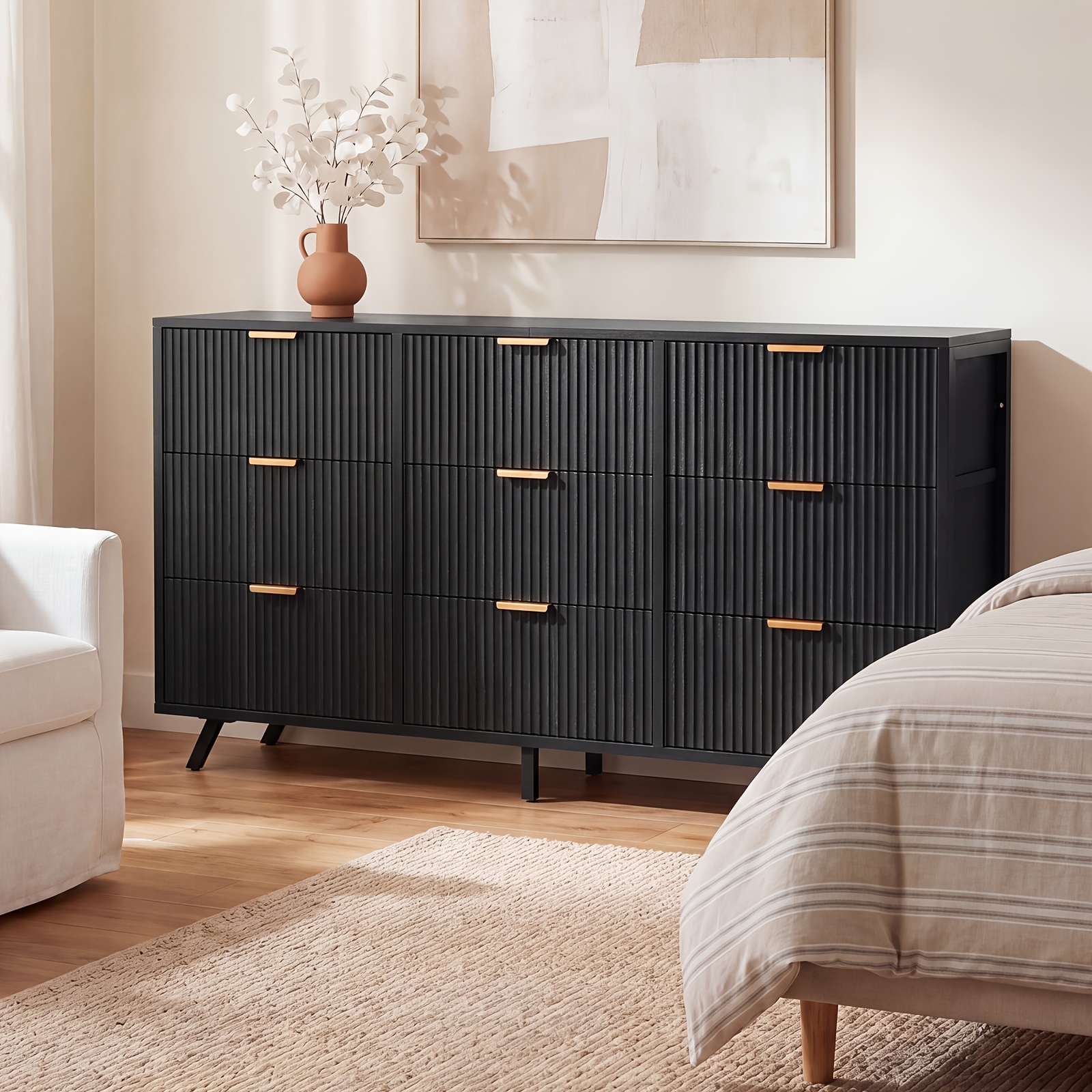 Bedroom Dresser with 9 Drawers, 57