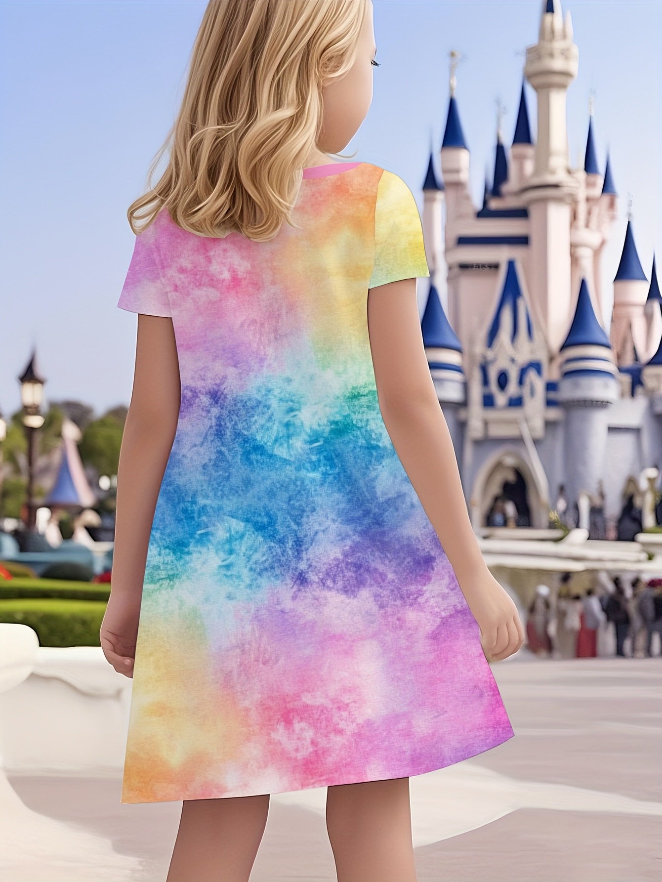 princess cartoon dress girls summer casual Temu Mauritius