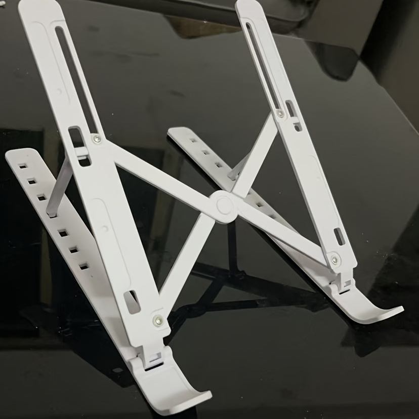 TEMU Soporte Ajustable de Plástico para Laptop - Elevador de Escritorio Plegable Portátil con Ajuste de Ángulo Ergonómico, Diseño Duradero y , y Base