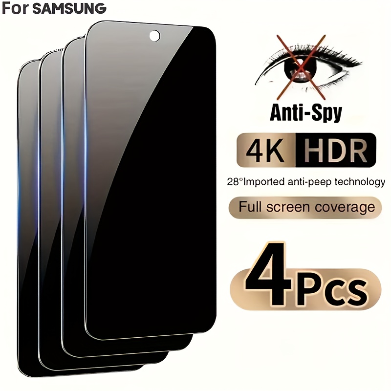 

Lot de 4 Protecteurs d'Écran en Verre Trempé Anti-espionnage pour Samsung A05 A05S A06 A15 A55 A14 5G A35 5G A13 4G A54 5G, Protecteur d'Écran en Verre Trempé Anti-espionnage, CRorange