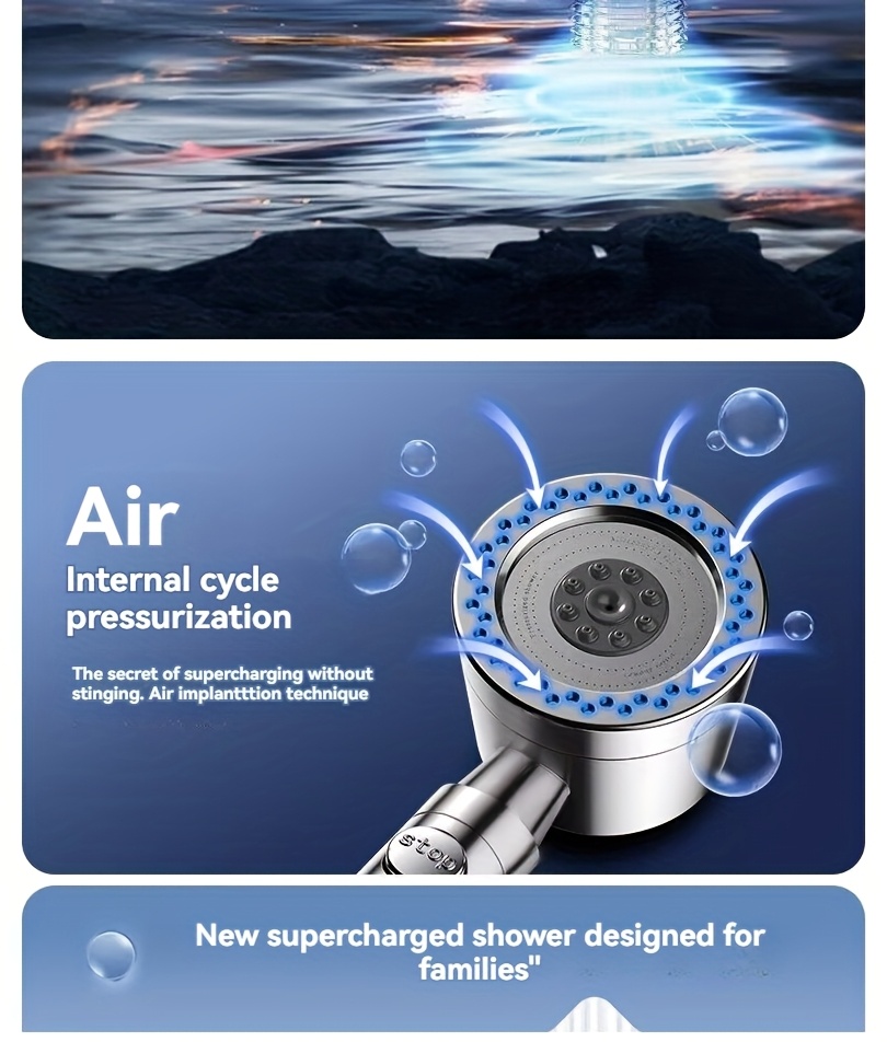 1pc german quality high pressure handheld shower head with 5 adjustable built in filter easy wall mount installation polished ideal for luxurious bathroom showers new years gift shower accessories for shower use Product details 4