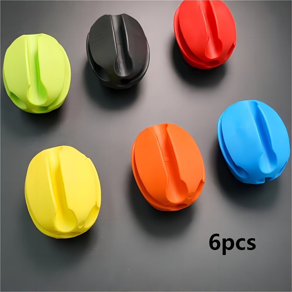 

6 Pack Of Fishing Rod Ties - Spherical Silicone Holders For And Organization