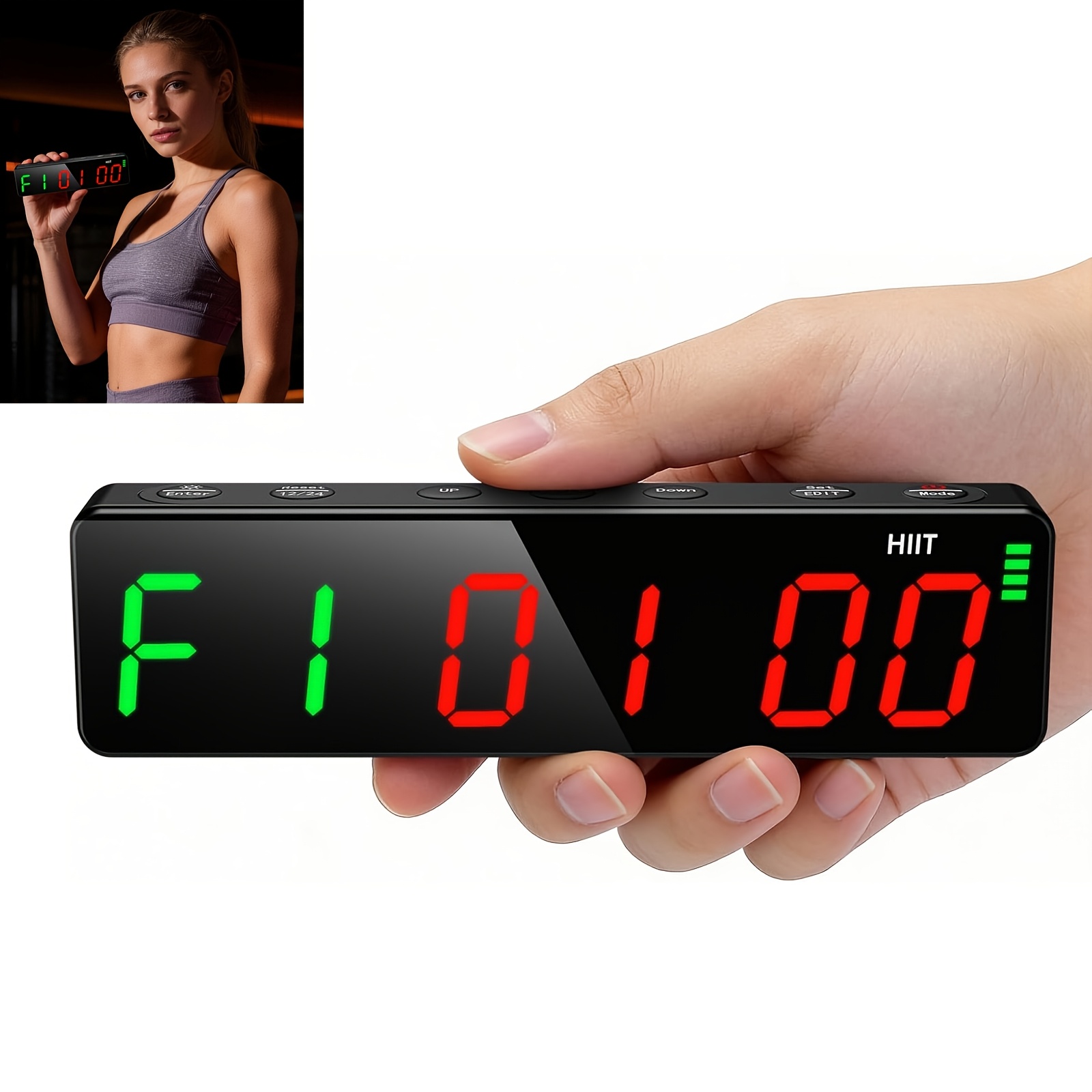 Temu portable workout timer gym timer clock magnetic