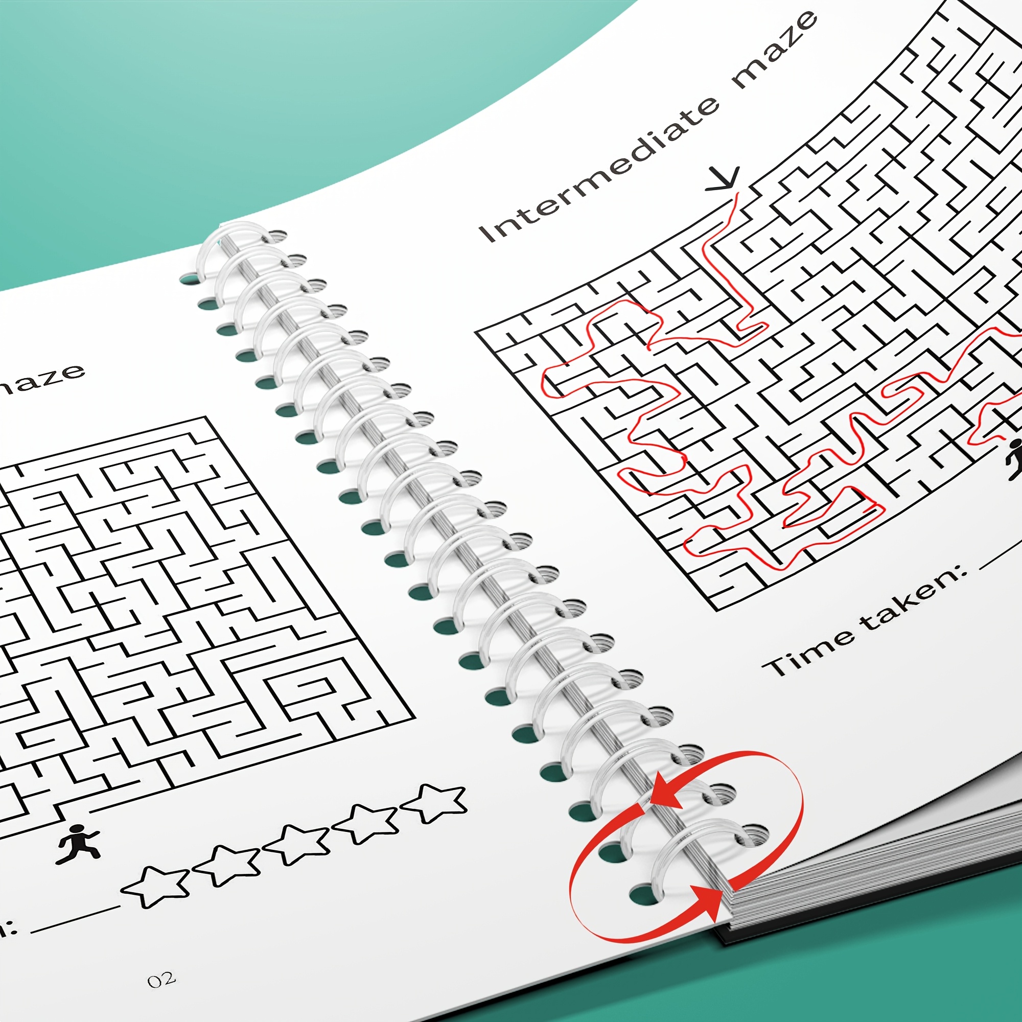 1pc Enhancing Cognitive Skills: Puzzle Adventures in Mazes for Children Aged 6-9
