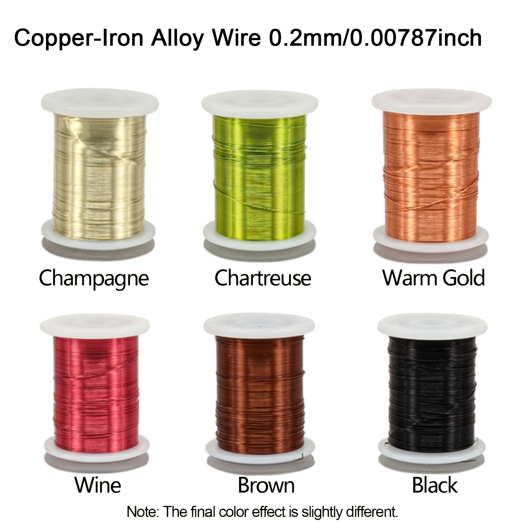 TEMU Kit de 6 fils de cuivre avec Micro Light 0,1 mm 0,2 mm 0,3 mm, unique, -ternissage, matériau de montage de super réaliste pour la plupart des