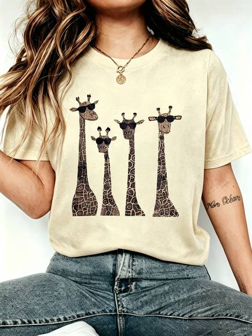 item picture t shirt womens short sleeved top with niche design and printed summer loose fit