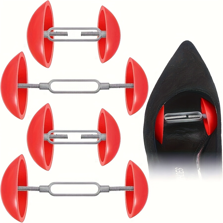 4 Mini Shoe Stretchers, Adjustable Width Extenders, Portable Plastic Shoe Stands