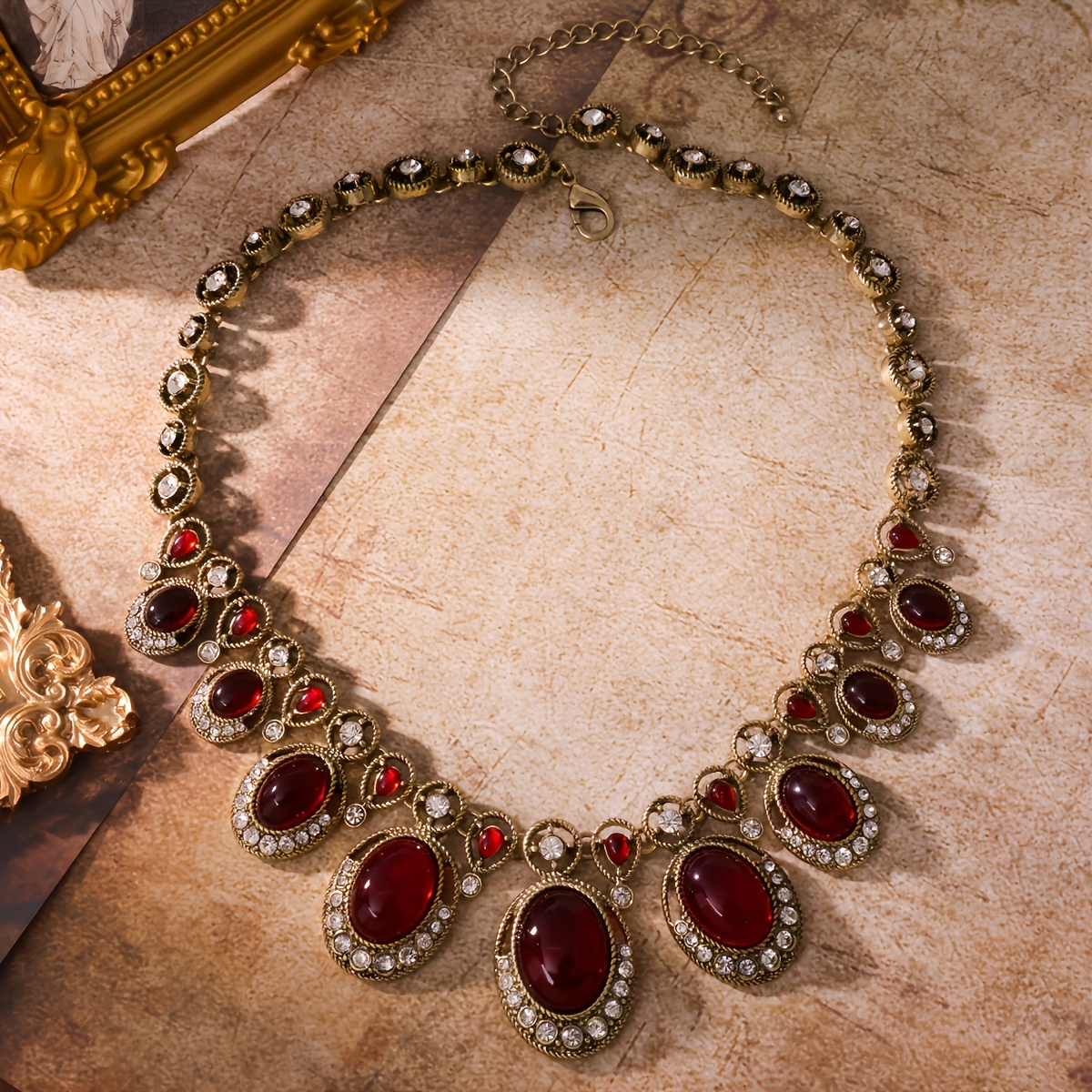 TEMU A Vintage-style Exquisite Jewelry Set Featuring A Dangling Design, Niche, Delicate, , And High-end Fashion Jewelry Including A Necklace And Ear