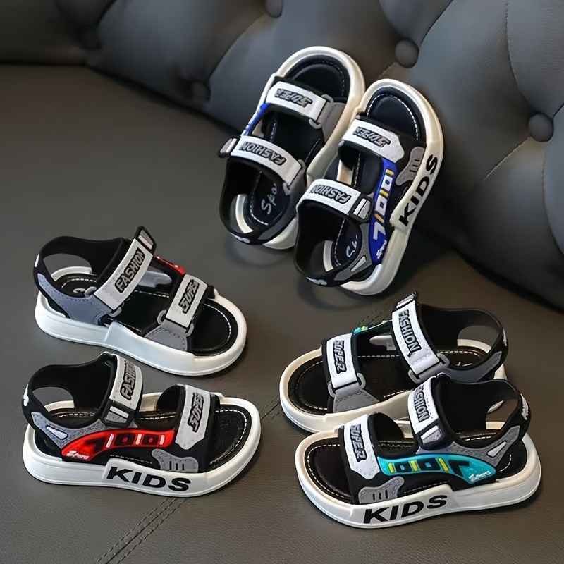 

Trendy Cool Open Toe Sandals For Boys, Breathable Wear-resistant Non-slip Sandals For Summer
