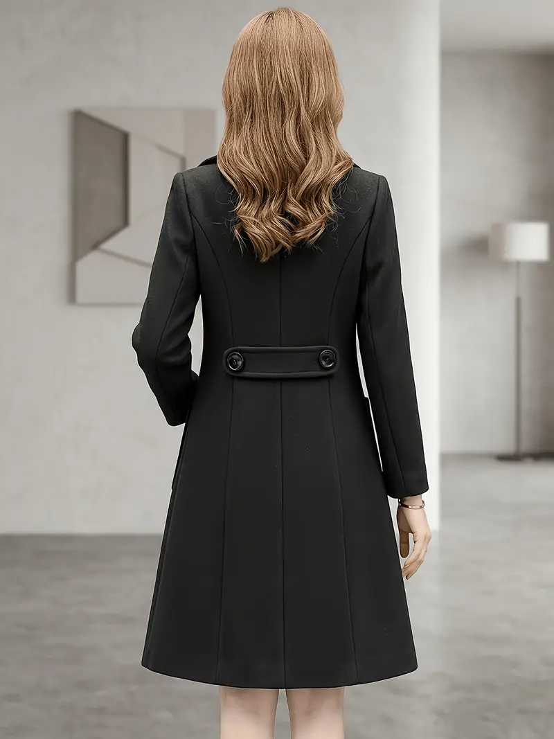 womens fashion solid open jacket lapel double breasted long - Temu womens fashion solid open jacket lapel double breasted long - Temu