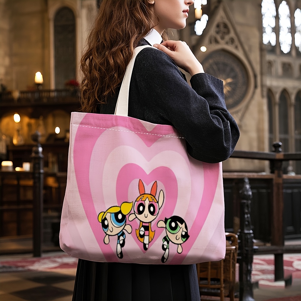 1pc the   cartoon shoulder bag reusable   tote with vibrant character   top handbag for women ideal for   use parties graduation christmas mothers day new year anniversary thanksgiving gifts party accessory   design bag durable tote bag
