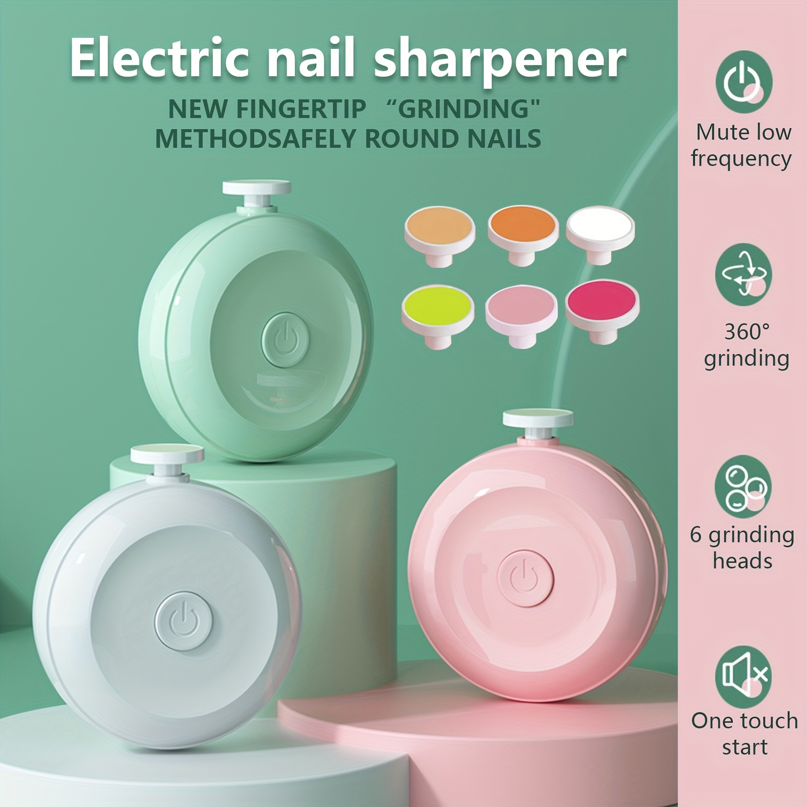 

1pc (1 Aaa Battery Are Not Shipped) Mini Portable Plastic Smart Electric Nail Clipper, Nail Polishing And Grinding Functions. Suitable For All Ages. Portable And Long Battery Life.