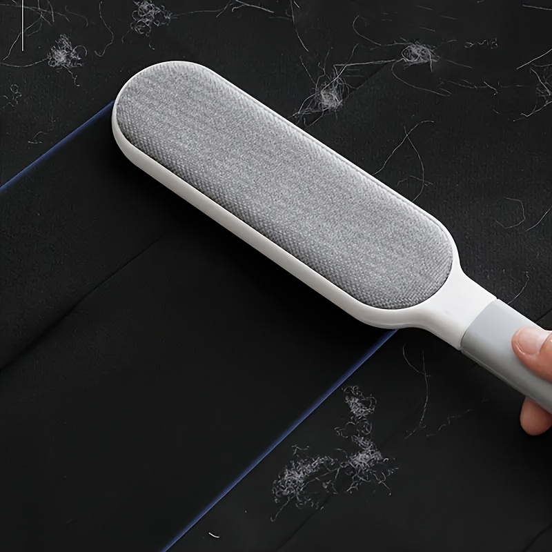 1 multi functional reusable duster brush two sided pet hair remover manual electrostatic fluff brush for cat hair clothing sofas furniture bedding and carpet cleaning plastic no electricity required living room use details 1