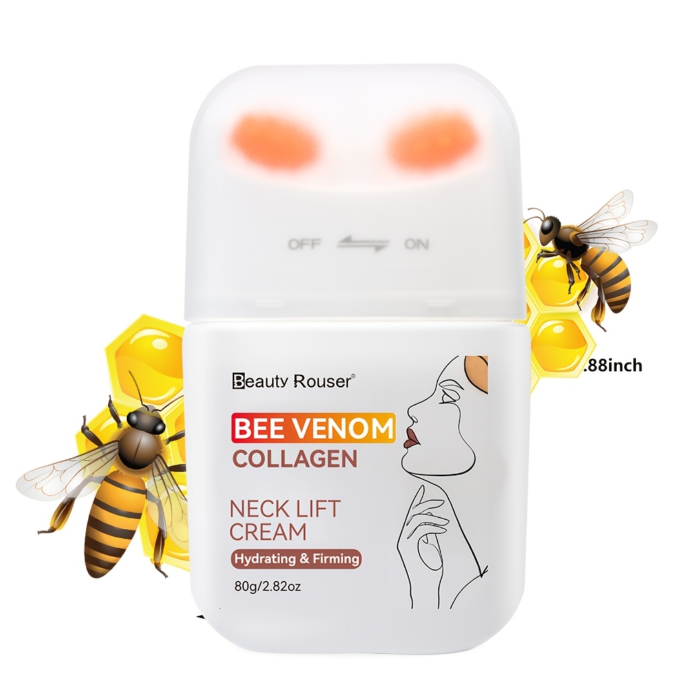 Image of Bee Venom Collagen Neck Lift Cream Moisturizes And The Skin For , Neck And Hands | A Gentle Formula For Types, Including Sensitive And Dry Skin