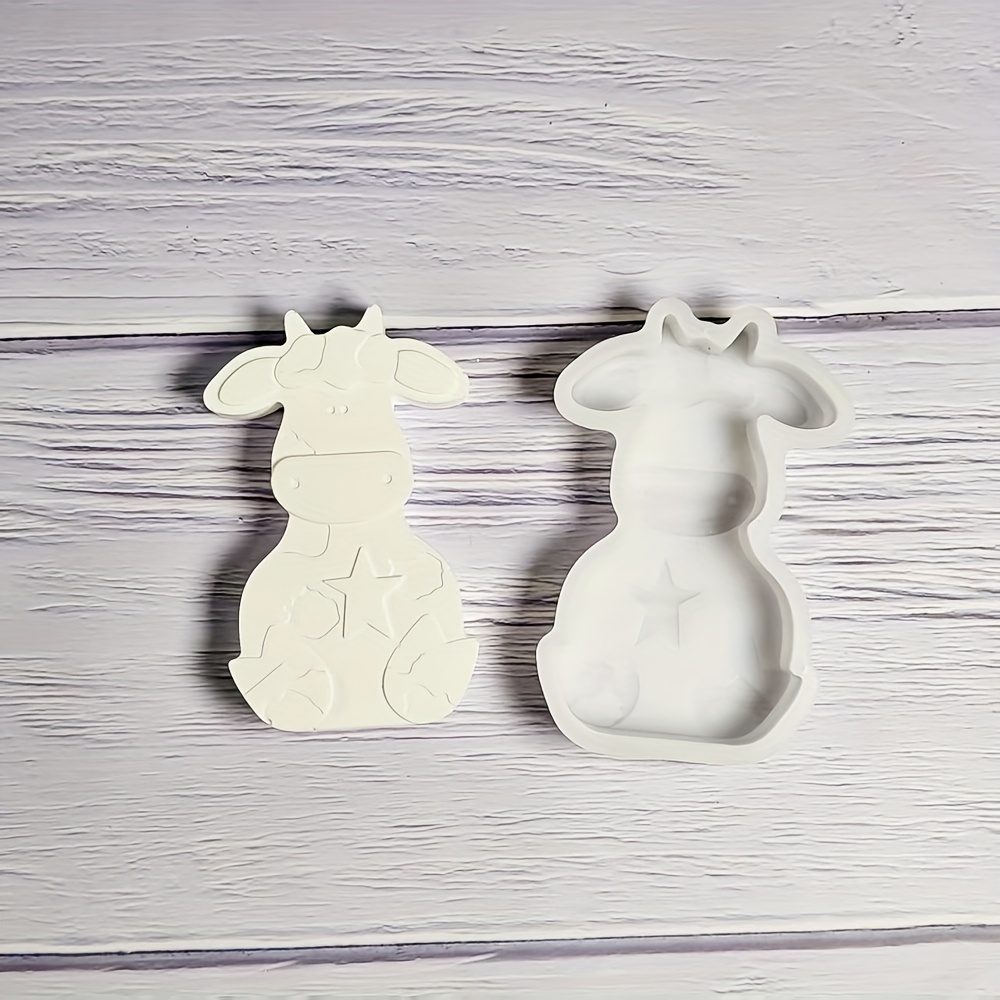 Molde De Silicona Para Velas De Vaca 3D, Para Jabón, Fondant De Chocolate, Manualidades, Creyón, Arcilla Derretida, Para Fiestas De Animales De Granja
