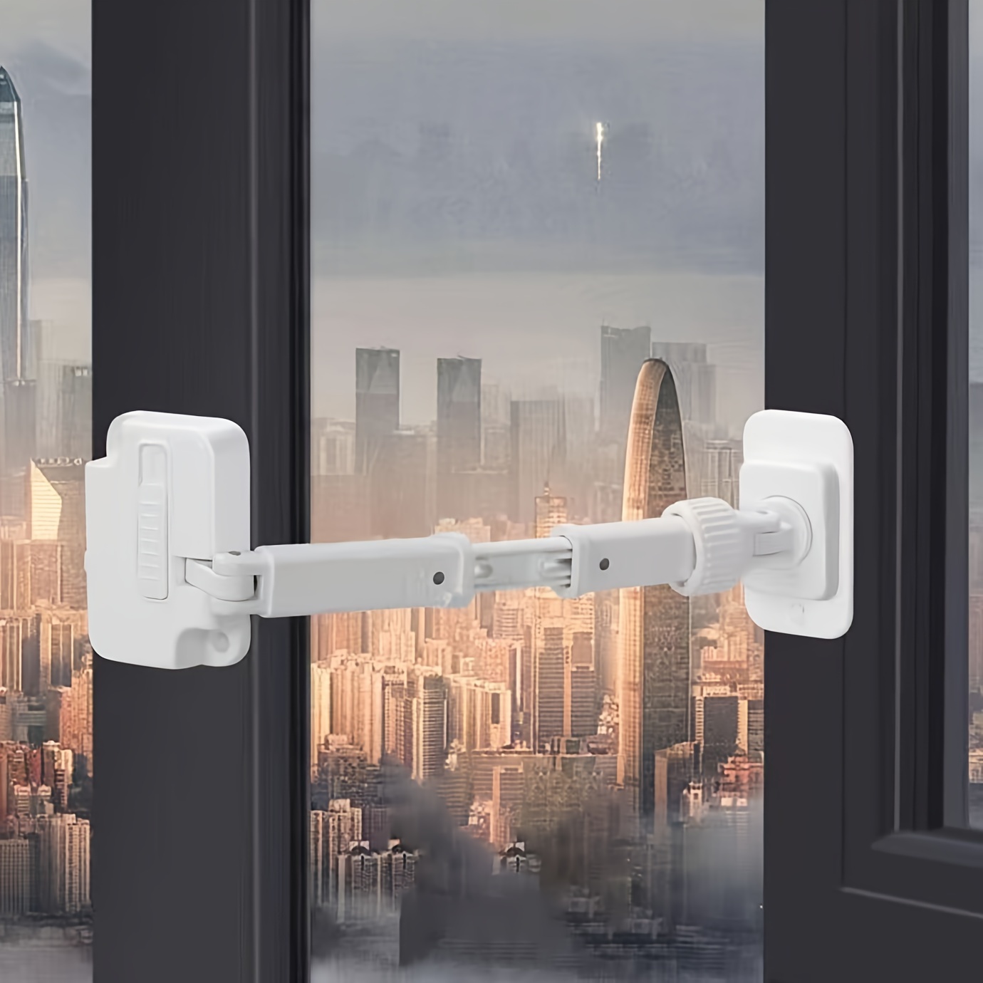 TEMU Window Limiting Safety Lock Anti-falling Support Rod With 2 Adjustable : First Position , Second Position Extendable - Suitable For Plastic Windows