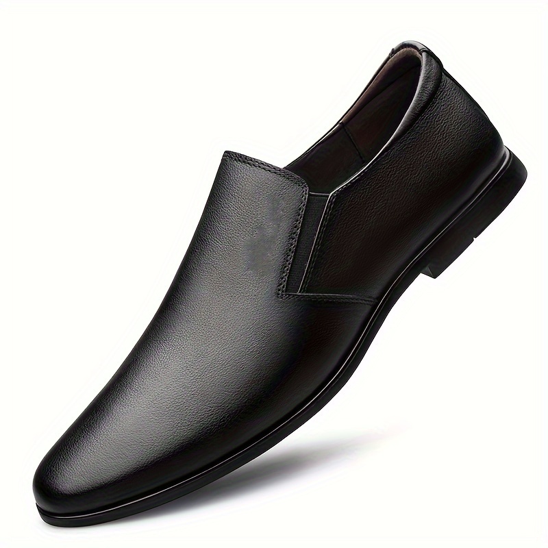 Mens Split Leather Solid Colour Slip On Formal Shoes Comfy Non Slip Dress Shoes Mens Footwear Men s Shoes Temu United