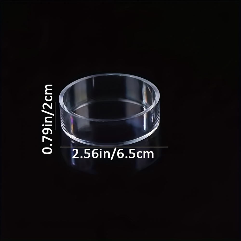 1pc Acrylic Transparent Fish Feeder - Round Aquarium Food Dishes For Fish & Shrimp Feeding Additions, Without Battery
