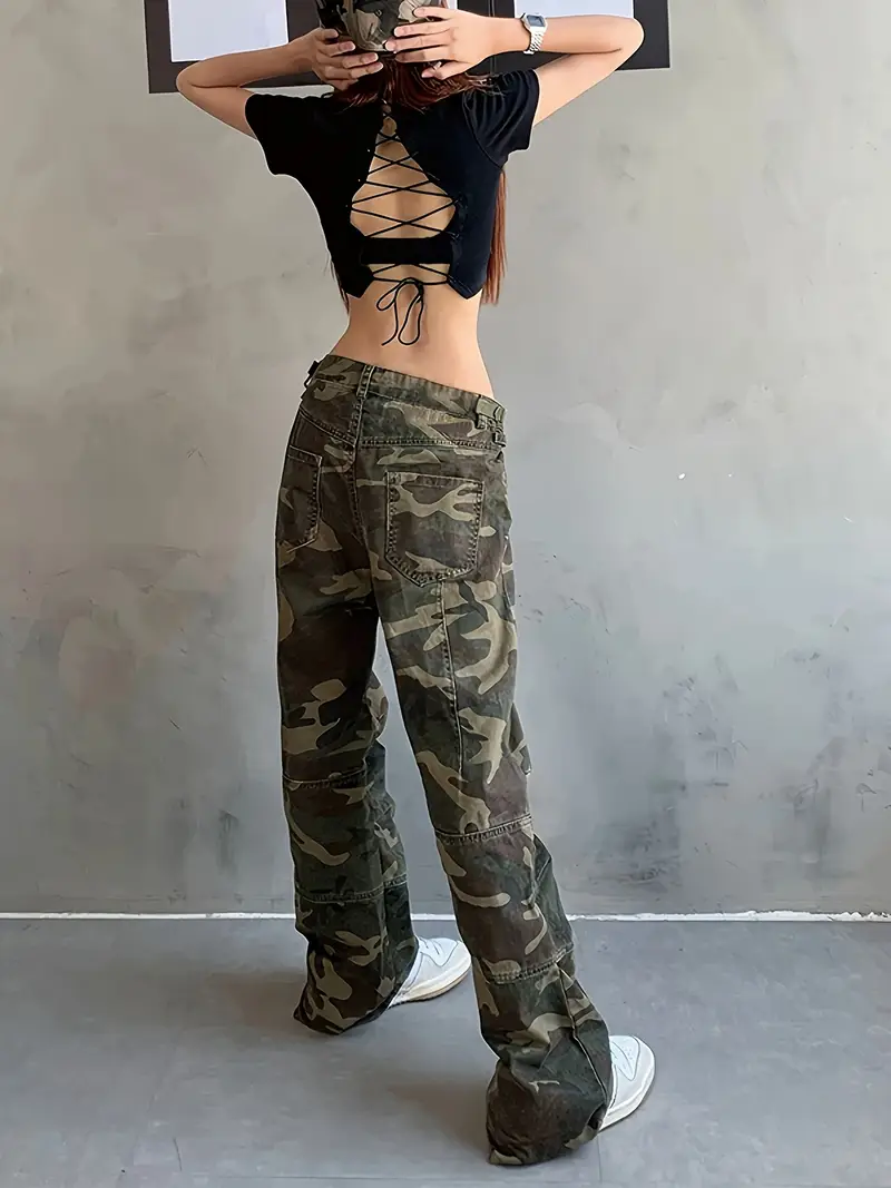 Pantalon Camuflado Pantalon Chandal Militar Mujer Pantalones Cargo