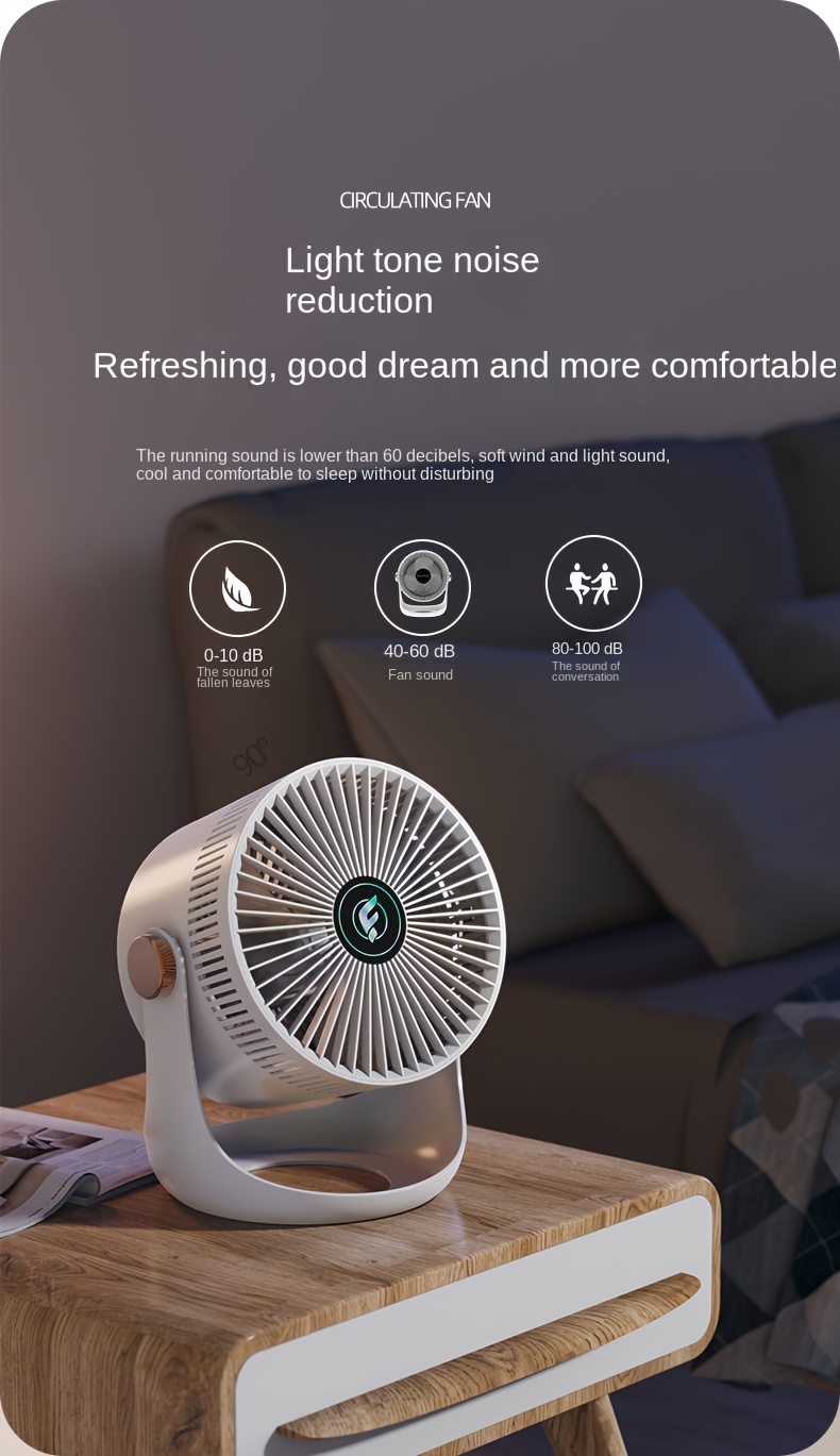 versatile smart home fan usb rechargeable portable desktop wall mount design with powerful airflow for indoor outdoor use details 10