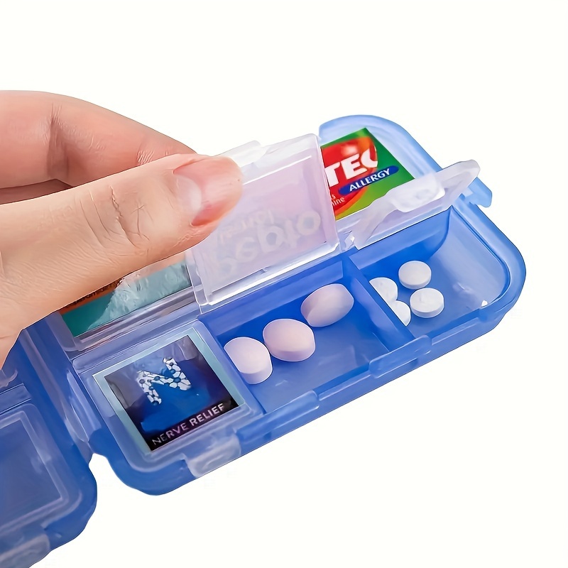 Travel Pill Organizer 10 Compartments Pill Case 147 Medicine - Temu
