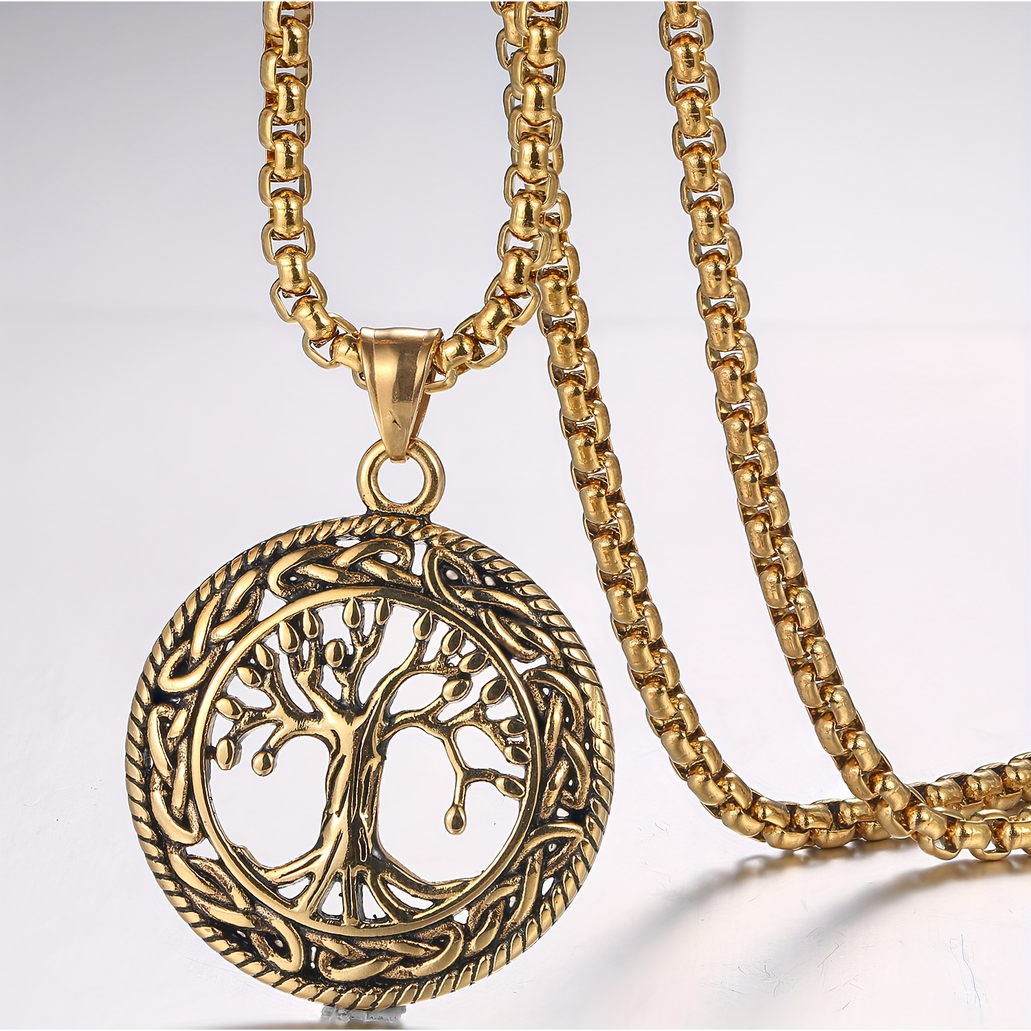 Image of Classic Of Life Pendant Stainless Steel Men's Necklace