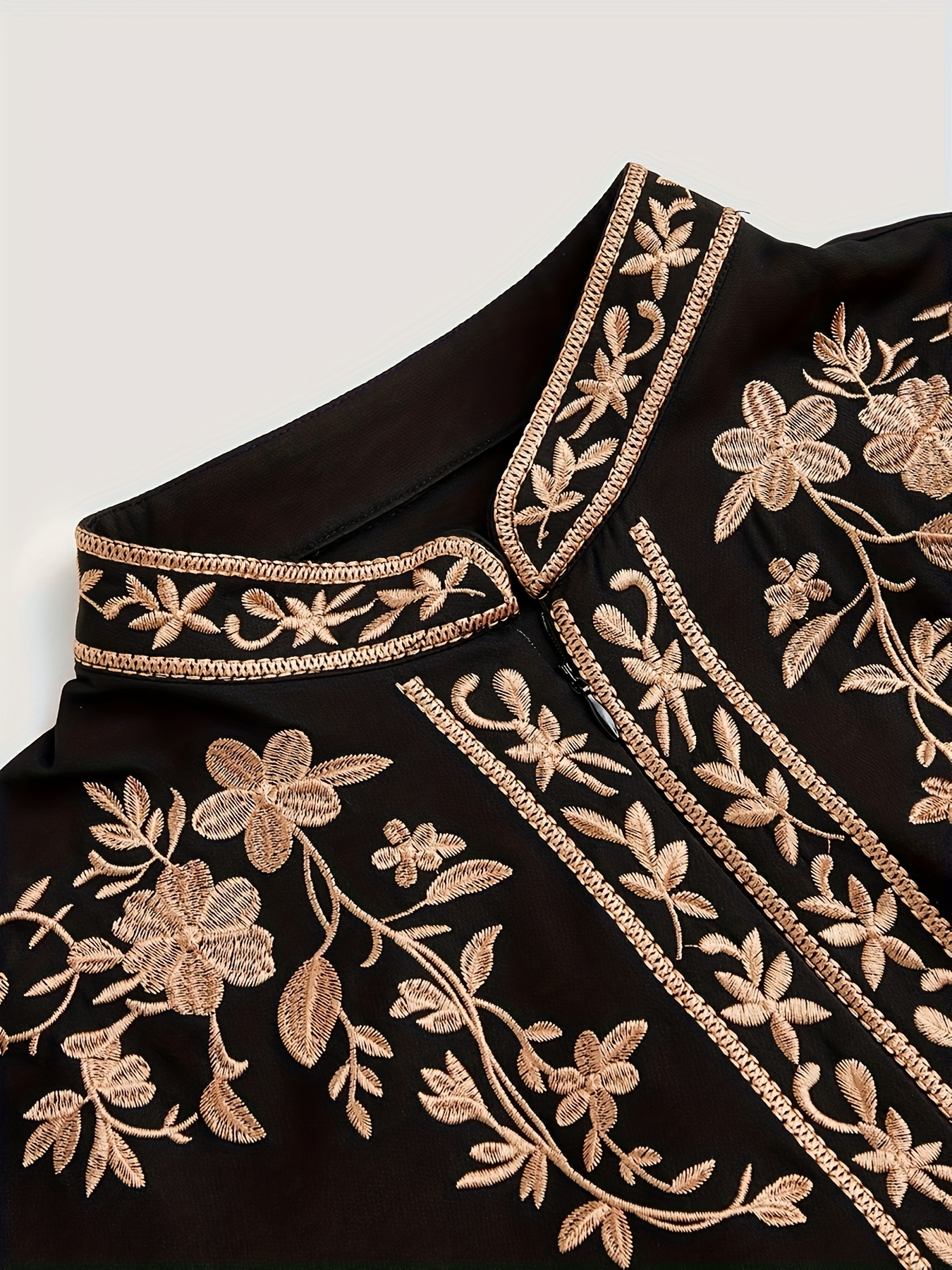 Men's Suit Set New for All Seasons, Long Sleeve, Stand Collar, Embroidered Pattern, Zipper Top + Drawstring Elastic Waist Pants 2pcs Set, Suitable for Daily Casual, Formal Occasions, Vacation, Dating, Wedding, Street Outings, Festival Celebrations