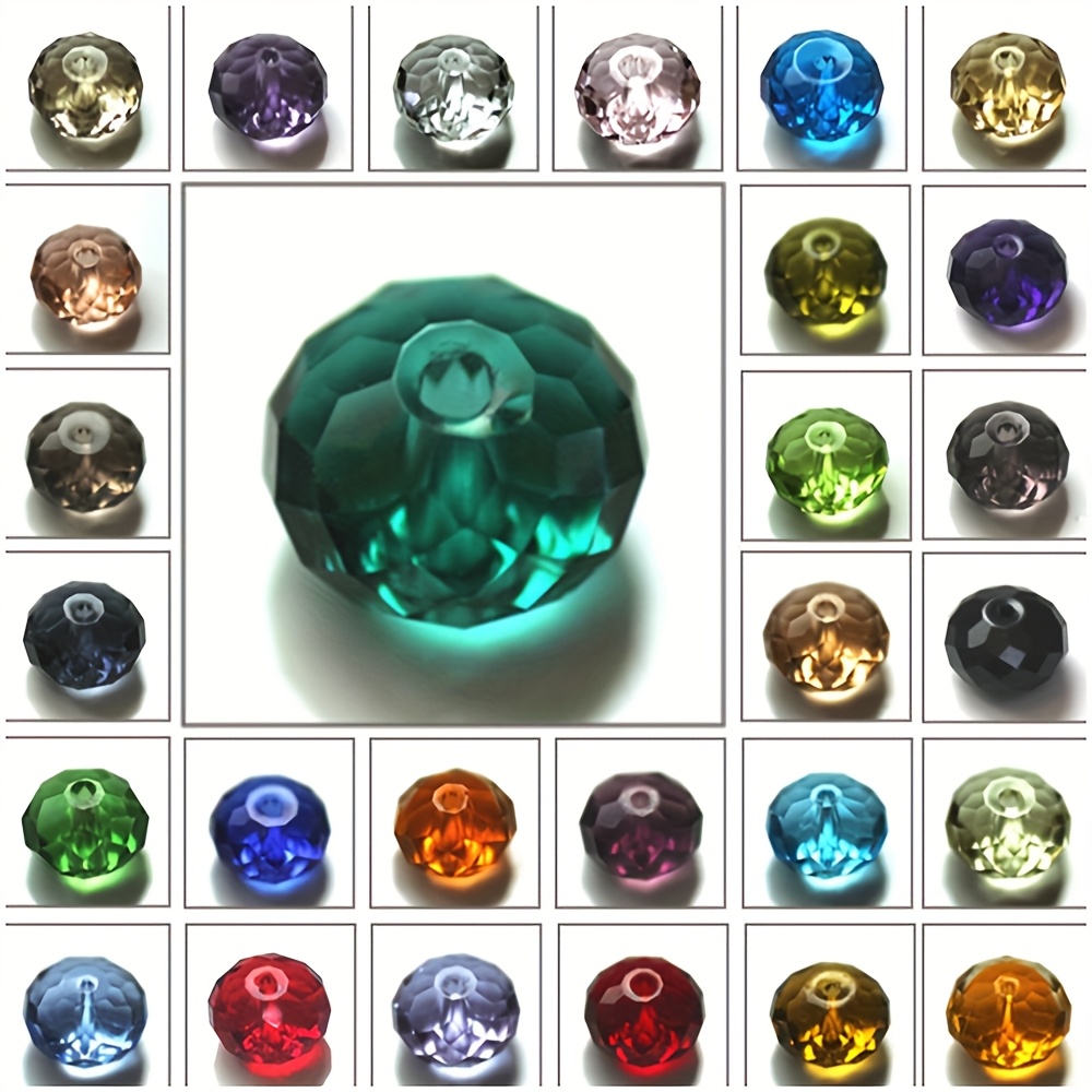 4 6 8 10 12mm   wheel flat glass beads diy loose beads handmade craft material jewelry accessories