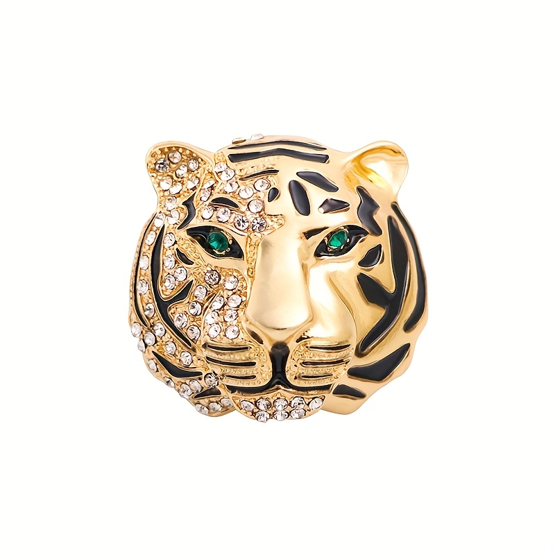 Tiger Head Brooch