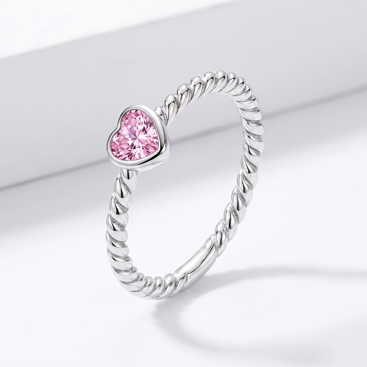 Women's Heart-shaped Twisted Ring, Versatile Fashion Gift