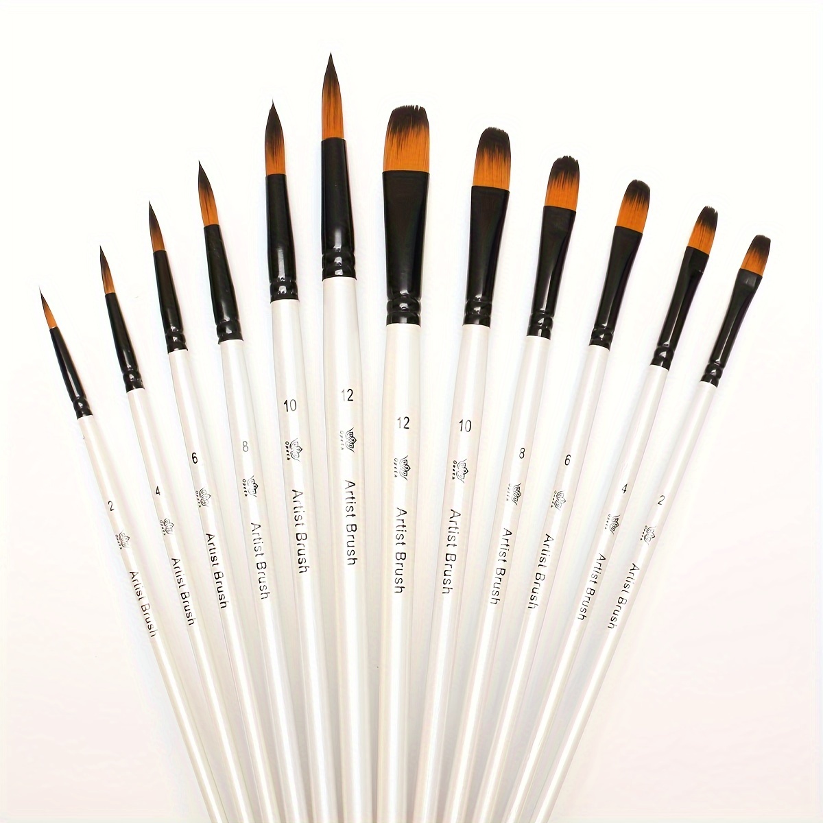 

6pcs Artist Paint Brushes Set-nylon Hair Wooden Handle Watercolor Paint Brush Pen Set Learning Diy Oil Acrylic Painting Art Paint Brushes Supplies Christmas, Halloween, Thanksgiving Gift
