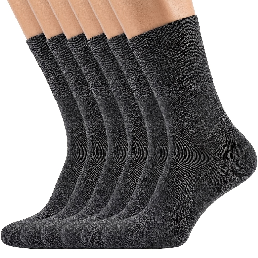 3 Pairs Of Socks, Cotton Blend, Comfortable Loose Fit Mid-calf Socks For Men And Women, Elderly Care Socks, Thoughtful Health Gift