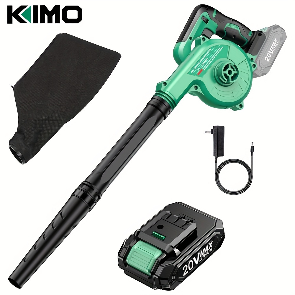 

Kimo 20v Cordless Leaf Blower With Battery & Charger, 2-in-1 Mini Leaf Blower & Vacuum, Electric Cordless Blower With 3 , Battery Powered Leaf Blower For Lawn/ Yard/ Garden/ Patio/ Snow/ Fall Leaves