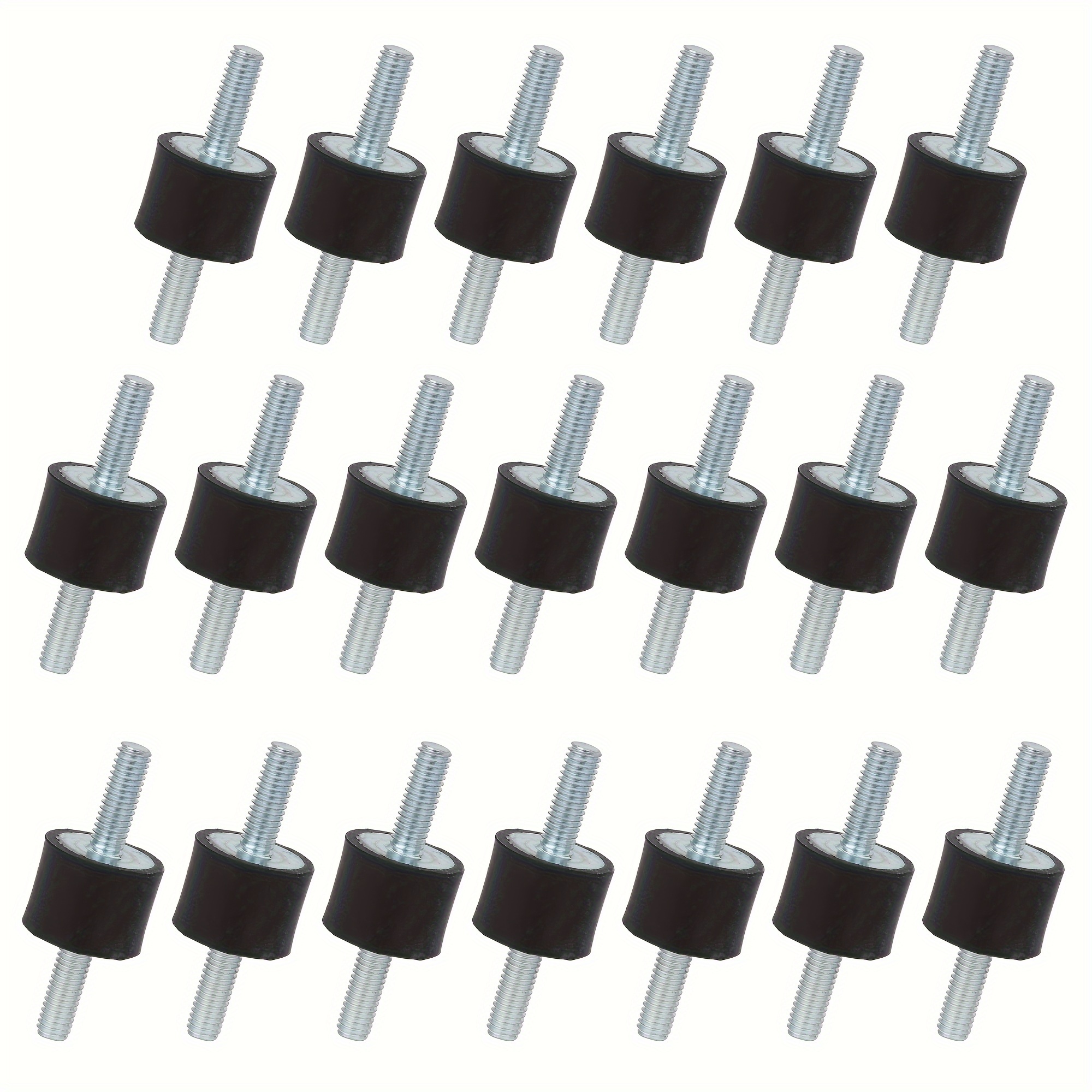 20pcs Of M6 Rubber Double-ended Screw Shock Absorbers, 20 X 15 Mm, For Vibration Reduction And Noise Reduction