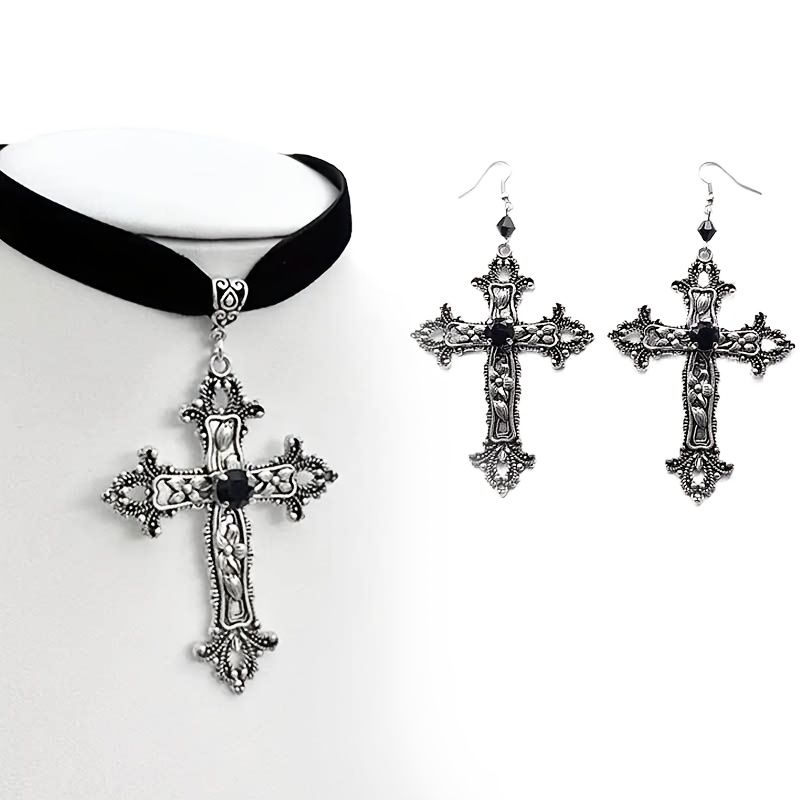 cross choker sold on Temu United States
