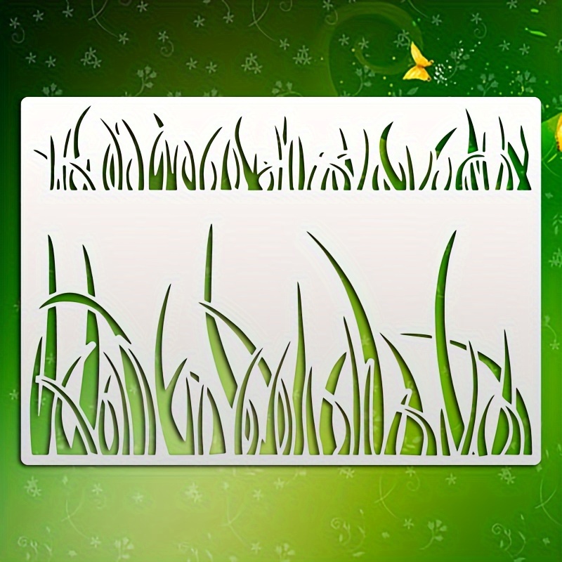 

Reusable Plant Stencil Set 8.3x11.7" - Blade Grass, Reed & Leaf Designs For Wood, Canvas & Wallpaper Painting