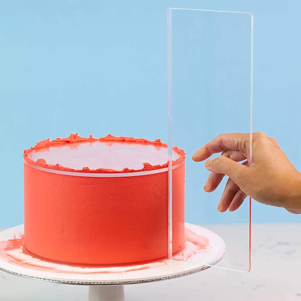 

1pc Acrylic Cake Scraper - Transparent, Food-safe Plastic For Diy Baking & Decorating