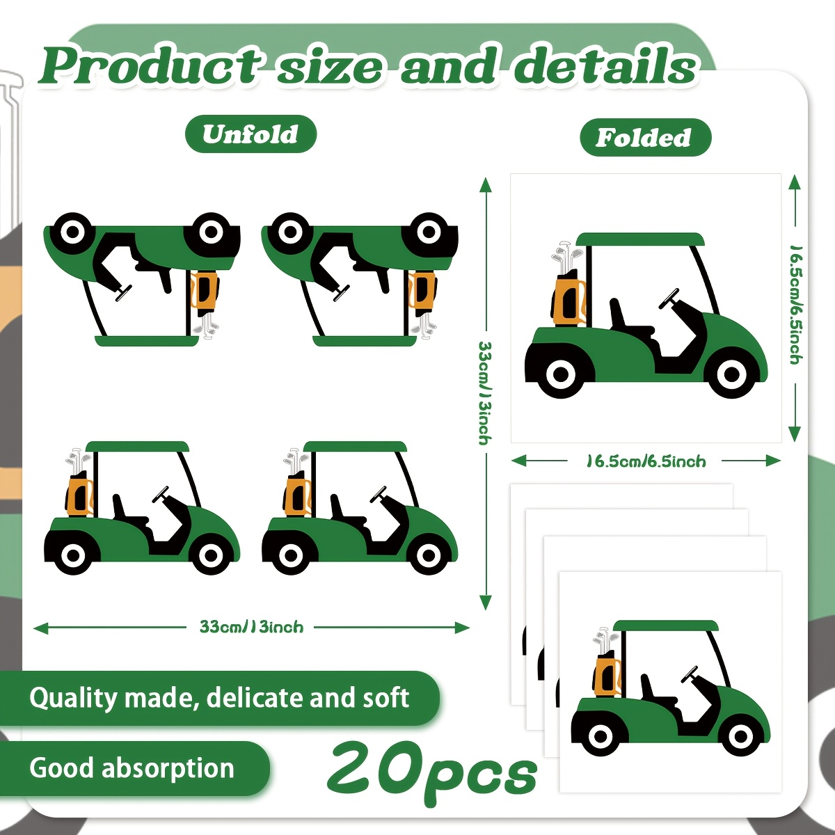 TEMU Golf-themed Party Napkins, Dinner Napkins, Lunch Napkins, Suitable For Gatherings, , Birthday Parties, And Table Decorations For