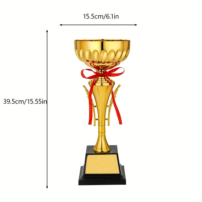 TEMU A Personalized Text Customized Basketball And Football Metal Trophy, Sports Event Trophy, Tournament Trophy, Perfect Winner' And Souvenir, And