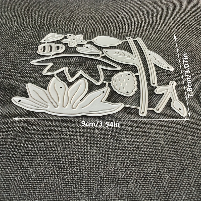 TEMU 1pc Flowers Metal Cutting Die, Diy Decoration Embossing Die Cut, Greeting Card Making Template, Suitable For Album Card Making, Handmade Card