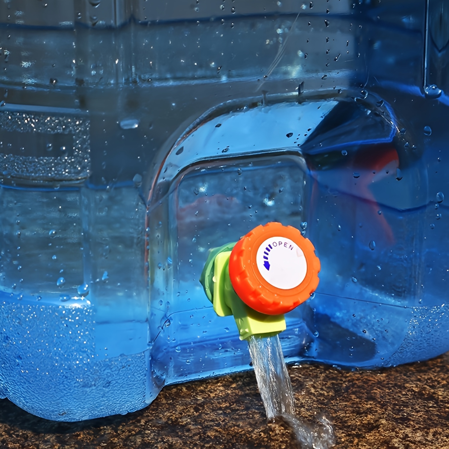 Bouteille D'eau De Camping 2 Gallons Avec Robinet - Transparente Avec Poignée