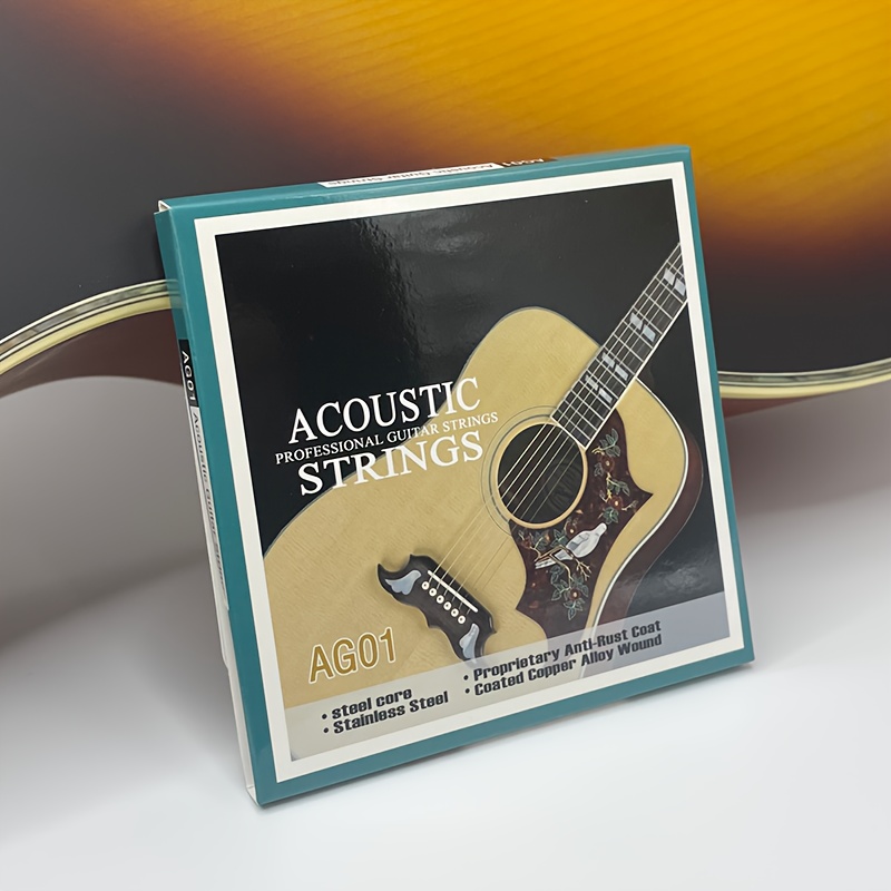 

6pcs/set Acoustic Guitar Strings, Bronze Material, Folk Guitar Strings, Each String Individually Packaged, Suitable For Beginners And Advanced Users