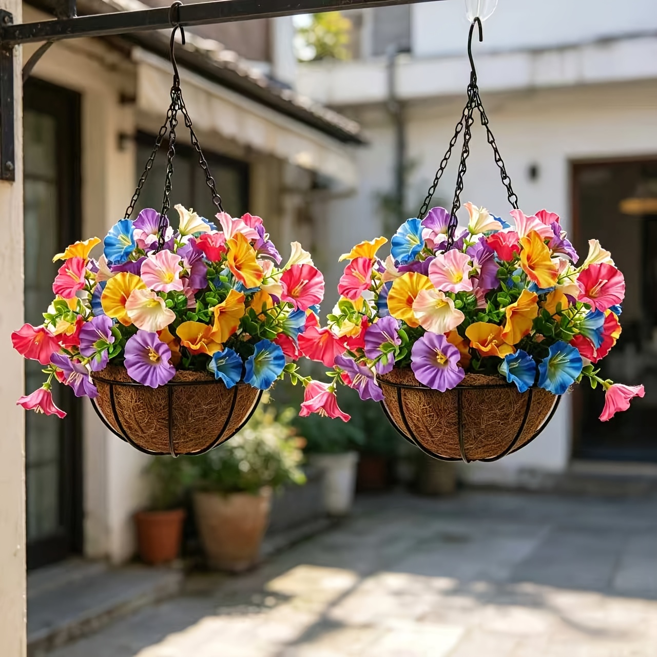 hängende blumenampeln für draußen