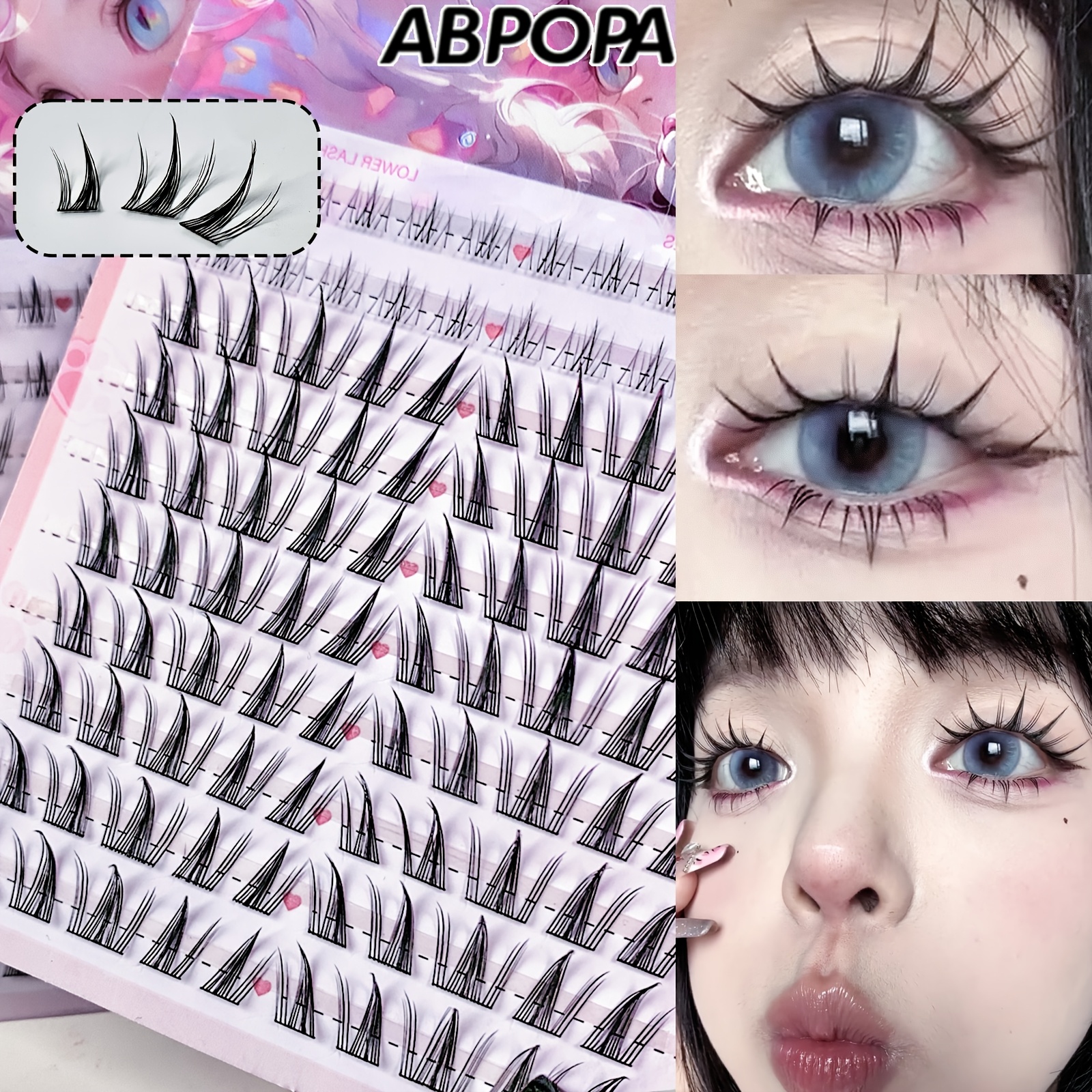 

Ineyoo - 104pcs False Eyelashes Set: Multiple For -, Comic, Doll & Cat - Fibers, & Styles , 6-15mm - , Reusable For Christmas, Parties -