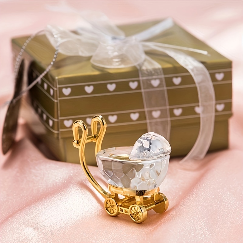 Crystal Small Cart Ornament Craft, Valentine's Day Gift Christmas Lovers' Gift Souvenir Proposal Accessory, Baby Full Banquet Commemorative Gift, Bookshelf Room Office Cabinet Decoration