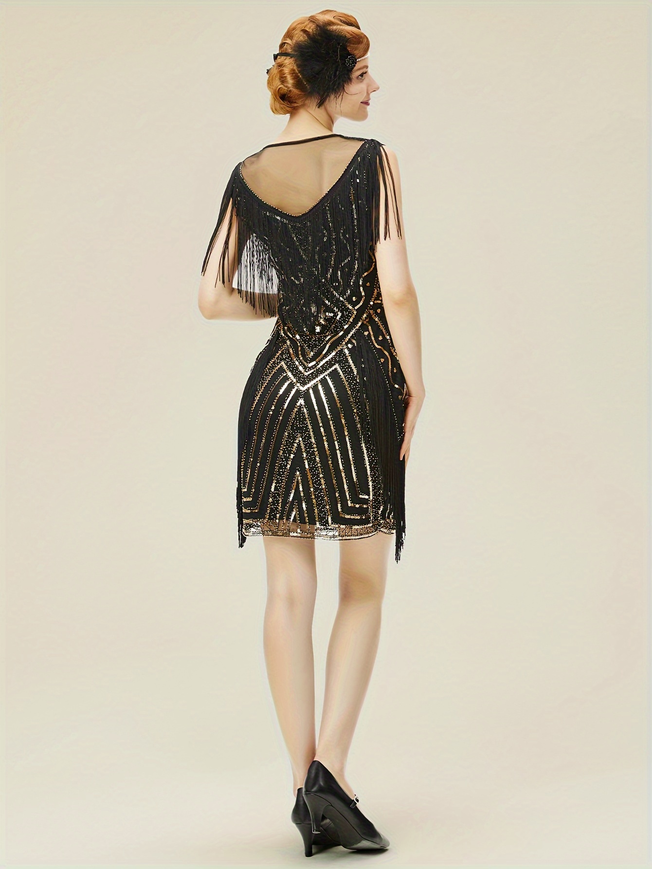 1920s dress long fringe flapper dress roaring 20s - Temu