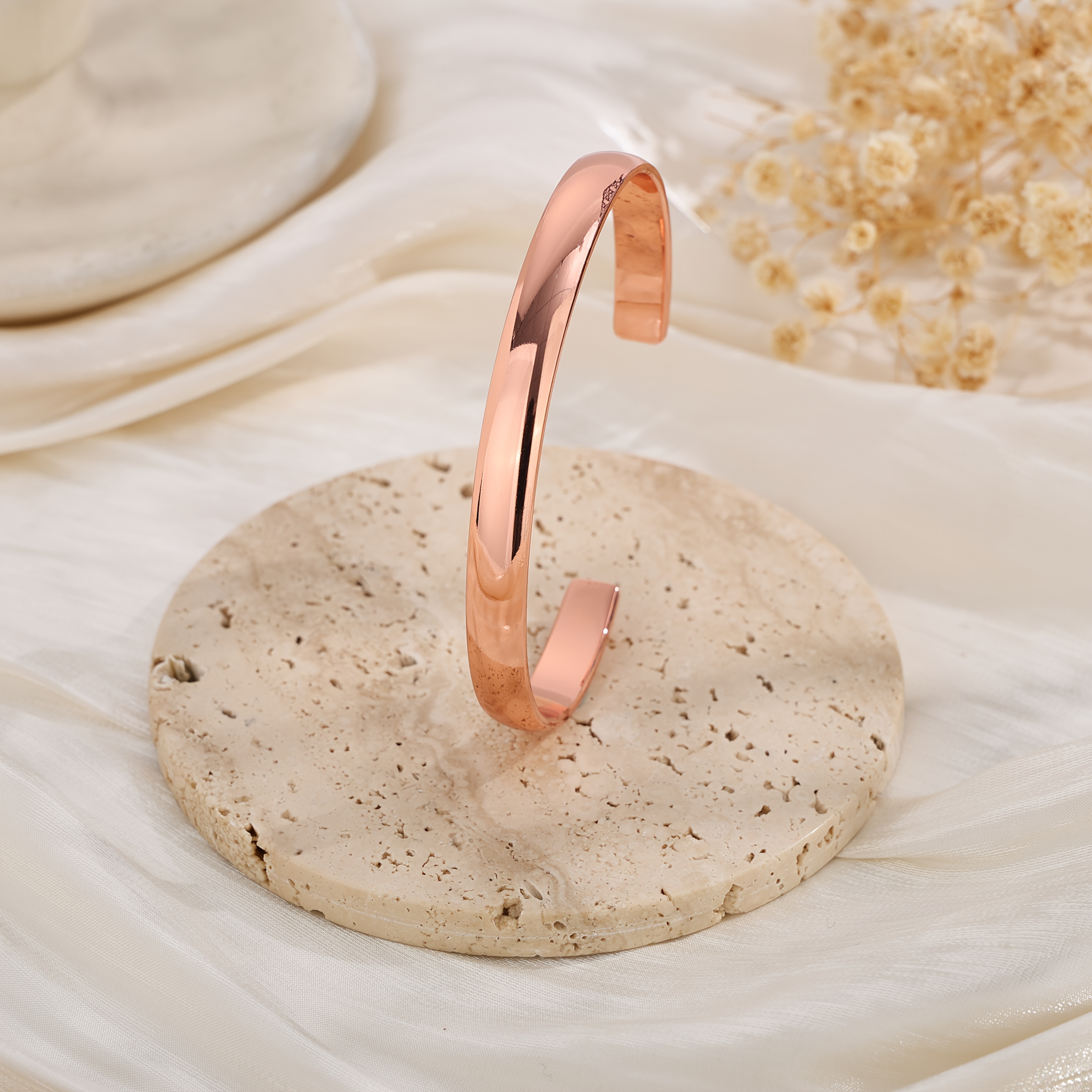 TEMU Bracelet en Cuivre 100% Forgé à . Fabriqué en Cuivre Pur Solide et de Haute Épaisseur