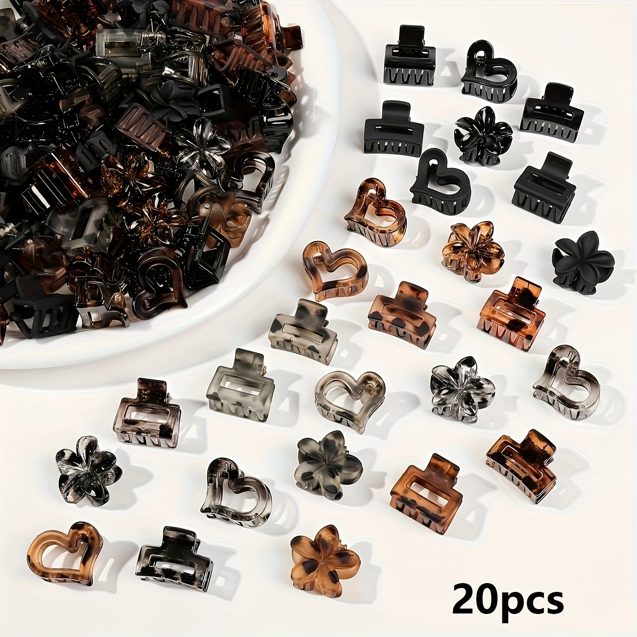 E-shop 20 Stück/Neue Mini-Haarspangen für Hochgescheitelte Haare, Magische Shark Clips