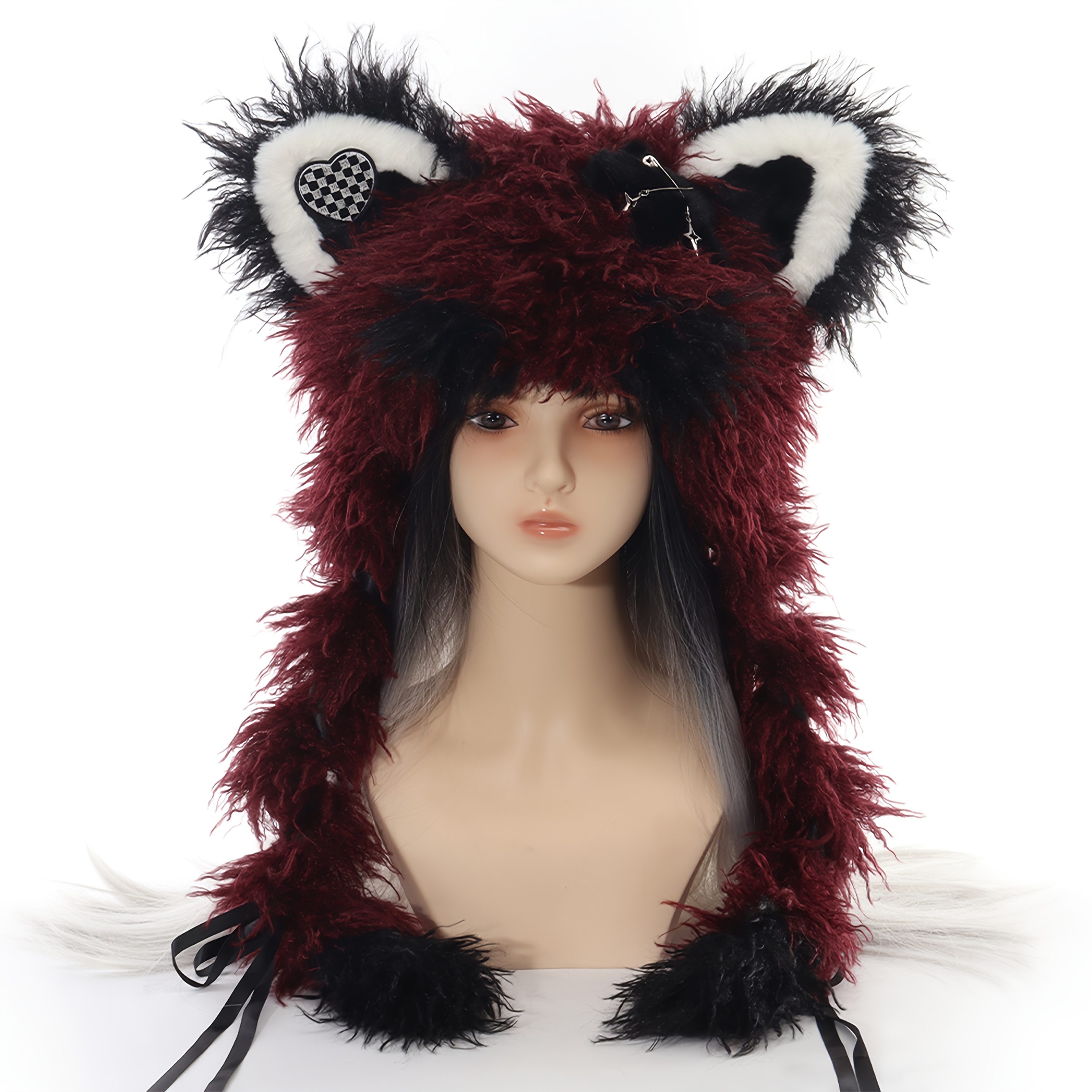 original y2k cat ear hat lolita style fluffy star - Temu display picture 3