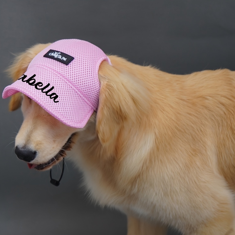 TEMU Customizable Names Or Texts, Customizable Pet Hats, Pet Cross-border Breathable Golden Retriever Hats, Summer Sun Protection Pet Hats, New Style